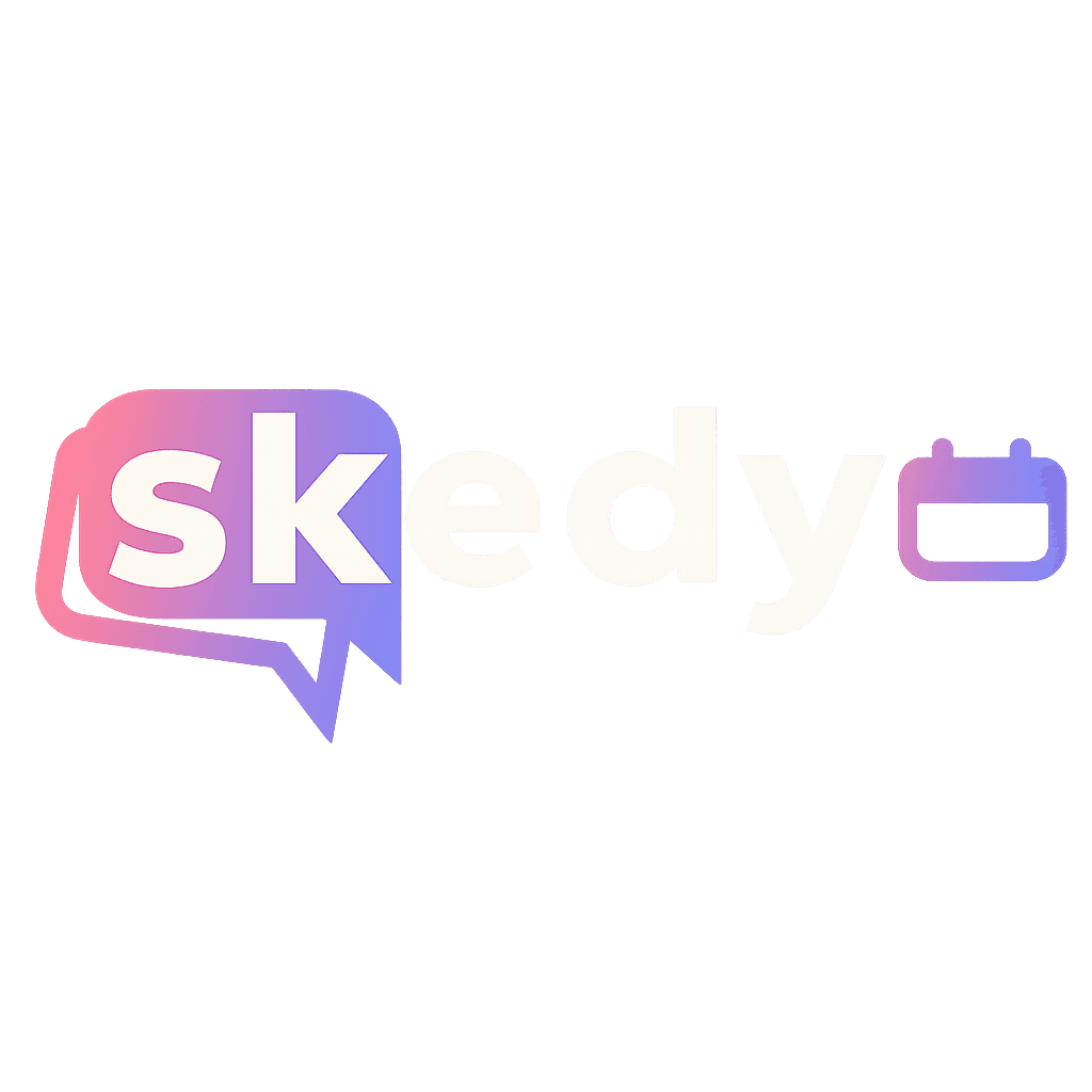 Skedy logo. bookings and scheduler business